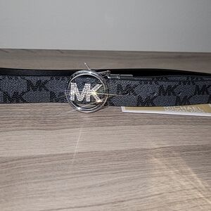 Michael Kors Monogram Black and Gray Belt